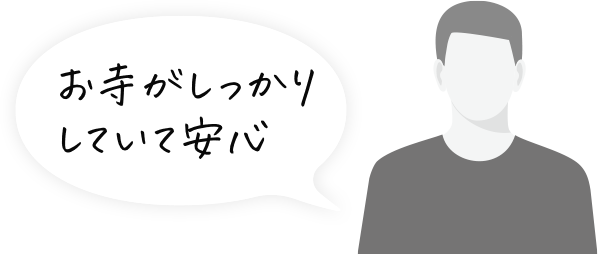 お寺がしっかりしていて安心